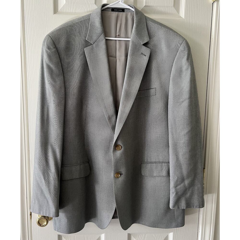 RALPH LAUREN Men's Light Blue 100% Bamboo Sports Coat Jacket Blazer Sz 48R